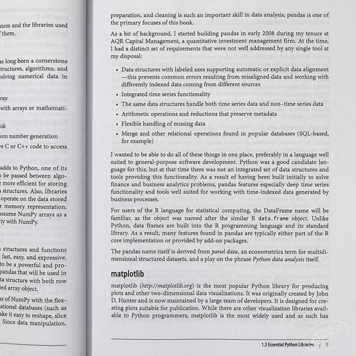 【中商原版】利用Python进行数据分析 第2版 英文原版 Python for Data Analysis: Data Wrangling Wes McKinney 商品图6