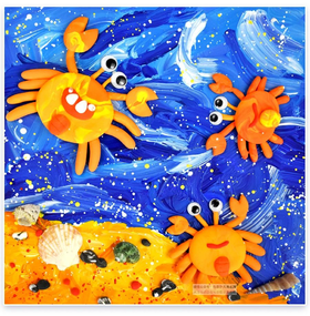 《可爱的小螃蟹一家》【自动发货：下单后，点击手机短信中收到的链接，即可获取文件下载的链接；如有任何问题，可添加客服微信hm33268获得帮助】
