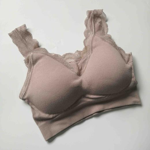 【必败榜——经典内衣】背心式内衣 出口日本 不往上跑的Bra 棉质螺纹花边文胸 包纱增强内衣包裹性 不易变形的一款均码内衣 哺乳期后的救星内衣 商品图13