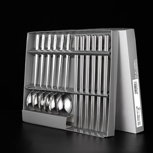 【正品保证 限时买一送一】MAYNOS 筷勺12件套 304不锈钢餐具套装 商品图6