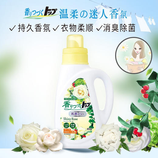 【持久留香更抗菌】5包99包邮！狮王洗衣液替换装720gg 瓶装850g 天然玫瑰精油迷人花香不含荧光剂 商品图4