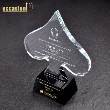 水晶奖杯定制定做高档奖牌创意优秀员工纪念品感谢牌奖座刻字代理 商品图1