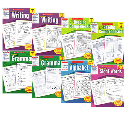 【宝莉爹书单5-12岁·入门级+进阶级各8册】学乐成功系列 Scholastic Success 学前-5年级练习册 【写作/阅读/常见字/语法/拼写全套，2个规格可选】