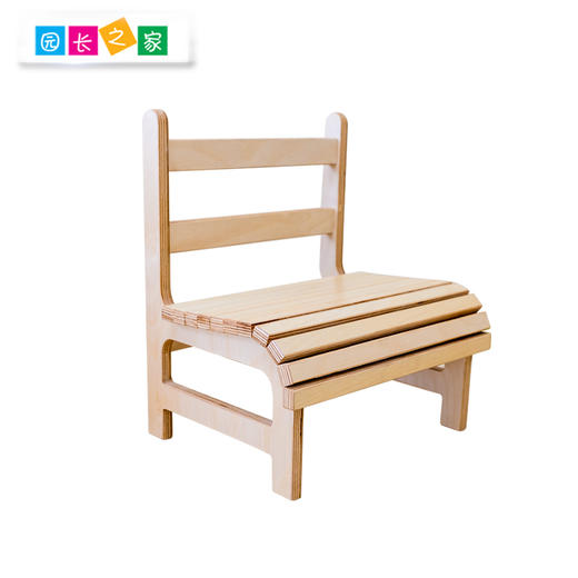 幼儿园1-3.5岁实木板材儿童桌椅家具培训班 IC班-桦木板条椅 商品图1