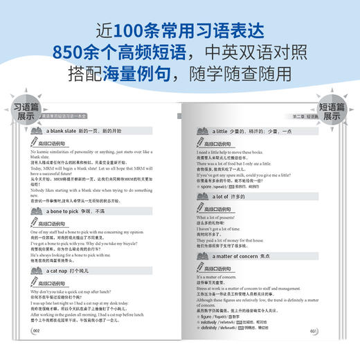 2019新书 英语常用短语习语一本全 刘荣芳 青少年中小学生英语学习考试辅导书日常高频思维导图词根词缀单词速记教程 词汇例句应用 商品图3