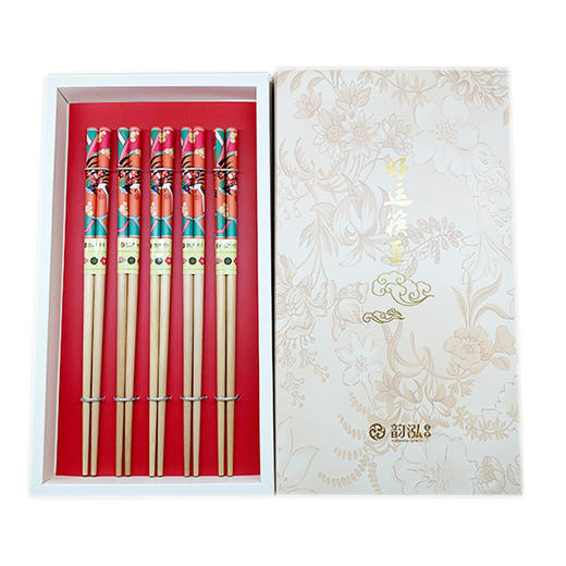 五双好运筷至福禄寿喜财礼盒装 商品图0