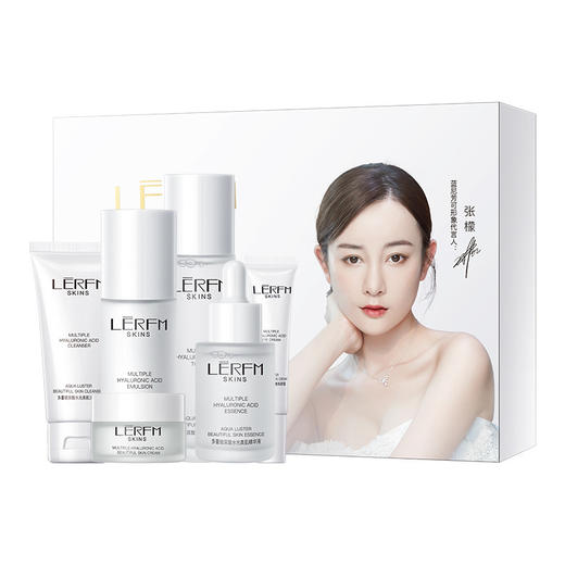 蓝尼芳可多重玻尿酸水光美肌六件套补水保湿滋润隔离护肤品套装 商品图0