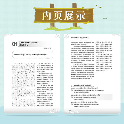 我的演讲美文 我有一个梦想 每天读一点英文 中英文双语英汉互译英语阅读书籍 英文美文 英文经典美文诵读 英语课外阅读书籍 商品图4