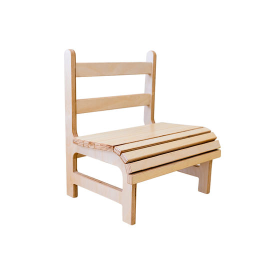 幼儿园1-3.5岁实木板材儿童桌椅家具培训班 IC班-桦木板条椅 商品图4