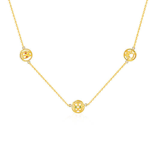 【熙】虎马狗生肖三合·锁骨链 商品图0