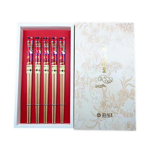 五双好运筷至福禄寿喜财礼盒装 商品图1