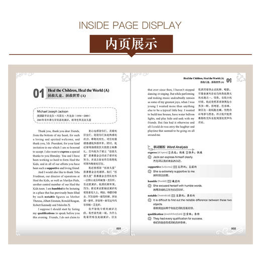影响世界的声音名人励志演讲 （美文赏析+词汇详解）心灵鸡汤中英对照双语英语读物入门课外自学英语小故事名人传记 商品图4