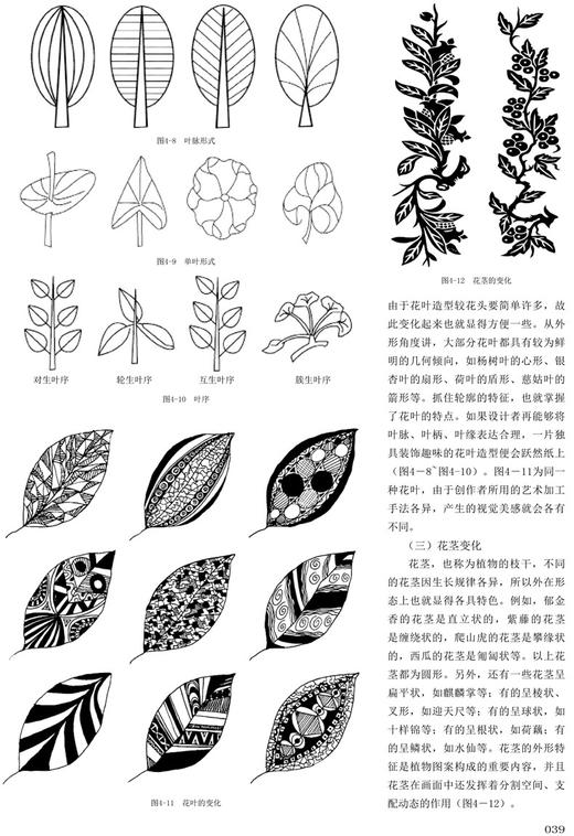 基础图案 基础设计教学丛书基础图案500例动物人物花卉风景创意装饰画黑白线描色彩设计创意速写纹样卡通高考美术校考 商品图2