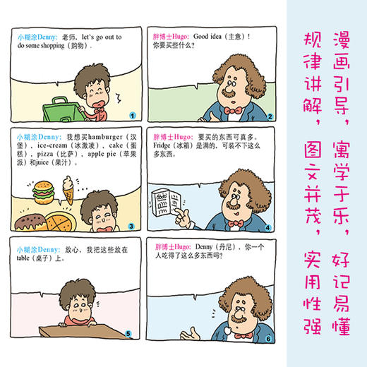 胖博士漫画图解英文语法英语语法 英文学习方法大全 初中高中大学英语 零基础入门自学成人实用 从零开始学英语口语教材书籍正版 商品图3