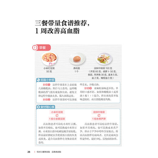 吃对三餐降血脂 远离高血脂 健康食疗食谱营养餐制作教程大全 防治高血压高血脂降压降脂方案健康食谱书籍 高血压高血脂养生运动 商品图3