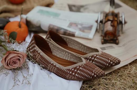 【平底王妃鞋】一双可以机洗的编织鞋 尖头 平底鞋  BASICS | LEOPARD 尖头平底鞋 商品图9