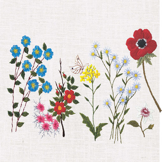 绣绷上的童话森林+韩风花草绣50种花与刺绣刺绣基础教程毛线刺绣立体刺绣书刺绣针法基础刺绣 刺绣入门刺绣教科书刺绣教程书刺绣书 商品图2