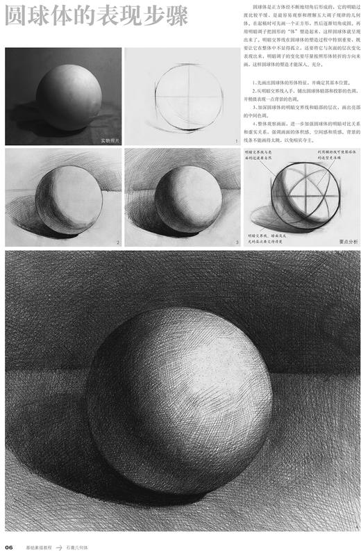 基础素描教程．石膏几何体 丁立龙著 到位素描几何体 艺术类考试书籍 敲门砖系列美术素描书 素描起步教程 绘画基础知识和技能 商品图3