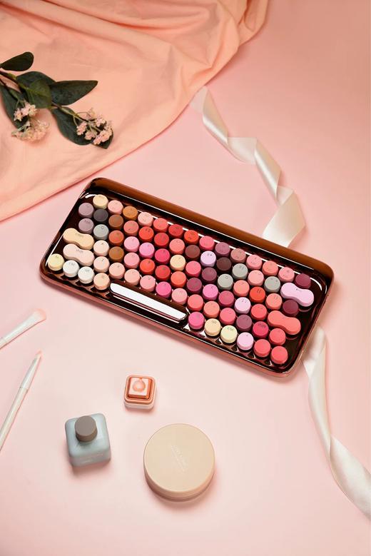 洛斐LOFREE 圆点蓝牙机械键盘-玫瑰金绽放 蓝牙无线机械键盘鼠标套装平板ipad电脑笔记本手机 商品图6