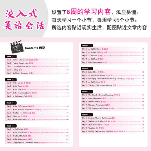 正版 浸入式英语会话 英语口语日常交际 日常英语口语表达 情景对话 实用出国旅游 日常英语学习 零基础入门 自学英语会话书 商品图2