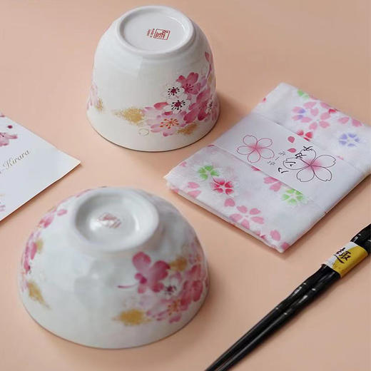 日本进口樱花一人食瓷器礼盒  |  美浓烧日式樱花精致一人食碗筷杯创意餐具家用礼盒装日本进口！ 商品图7