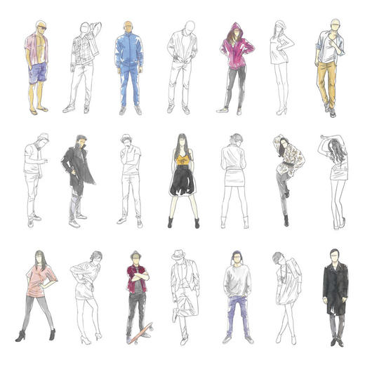 经典时装画动态1000例入门与实战服装产品设计入门书籍服装款式创意设计效果手绘自学零基础水彩铅马克笔时装画手绘表现技法教程书 商品图1