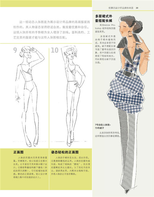人体动态与时装画技法 国际时尚设计丛书 服装画技法基础入门教程书籍 服装画临摹 商品图4