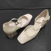 lFGJ 0340法式粗跟水钻方头系带时尚女鞋 商品缩略图4