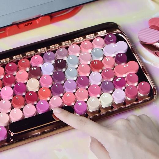 洛斐LOFREE 圆点蓝牙机械键盘-玫瑰金绽放 蓝牙无线机械键盘鼠标套装平板ipad电脑笔记本手机 商品图3