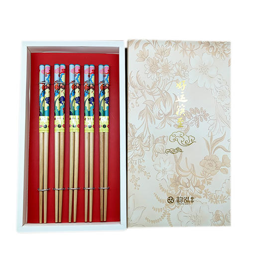 五双好运筷至福禄寿喜财礼盒装 商品图4