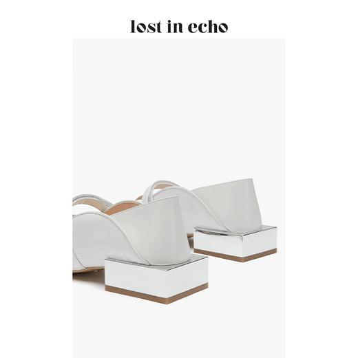 lost in echo 设计师春夏 短方头金属方跟两穿单鞋 商品图2