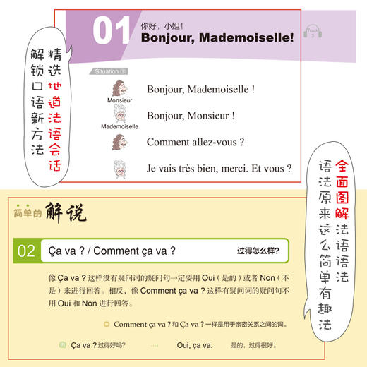 趣味图解法语快速入门 零起点法语金牌入门 基础发音教学日常交际法国语初级句子会话口语 法语自学入门教材书籍法语教材法语学习 商品图4