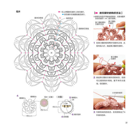 优雅的蕾丝线钩针花饰 钩针编织教程书籍大全花样 手工针织钩花书籍diy 梭编钩针玩偶图解新手入门 手工艺品首饰零基础自制 商品图4