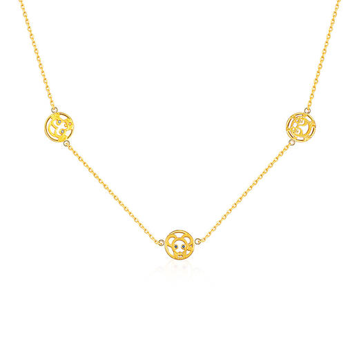 【熙】鼠猴龙生肖三合·锁骨链 商品图0