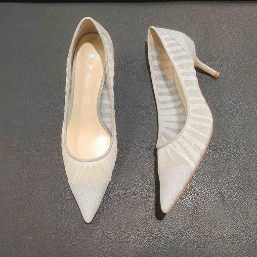 lFGJ 6612夏新款尖头网纱网红仙女风平底蕾丝性感女凉鞋 商品图7