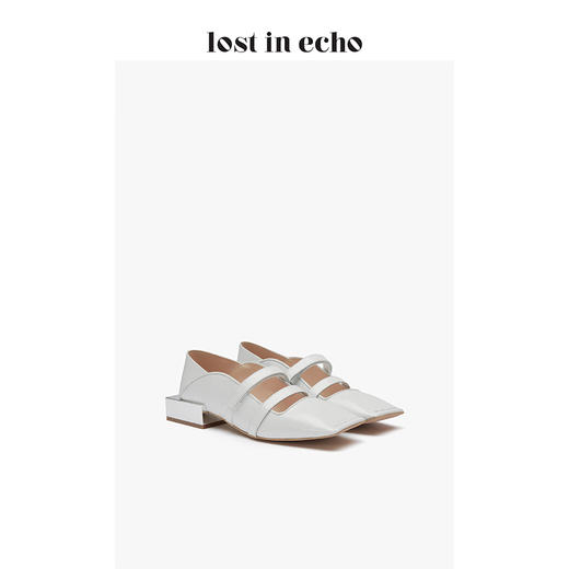 lost in echo 设计师春夏 短方头金属方跟两穿单鞋 商品图0