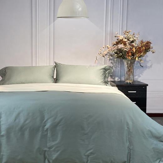 京彩纯棉素色拼色四件套 商品图0