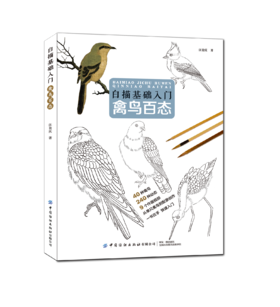 白描基础入门：禽鸟百态 白描禽鸟画 国画技法讲解 白描绘画基础入门教程书 白描工笔画稿线描底稿