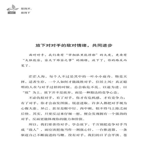 想得开 放得下 王闵 著 放下那些早已失去 从不曾拥有 却在心里挂念不忘的东西帮助我们解放心灵释放自我励志与成功自我调节书籍 商品图3