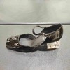 lFGJ 0340法式粗跟水钻方头系带时尚女鞋 商品缩略图6