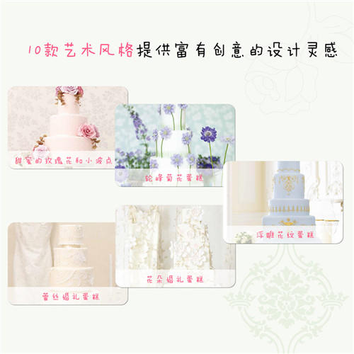 【正版包邮】独一无二的婚礼蛋糕 婚礼蛋糕设计书籍 蛋糕装饰技巧 蛋糕裱花大全 烘焙裱花蛋糕制作书籍 裱花基础教程翻糖做法 商品图2