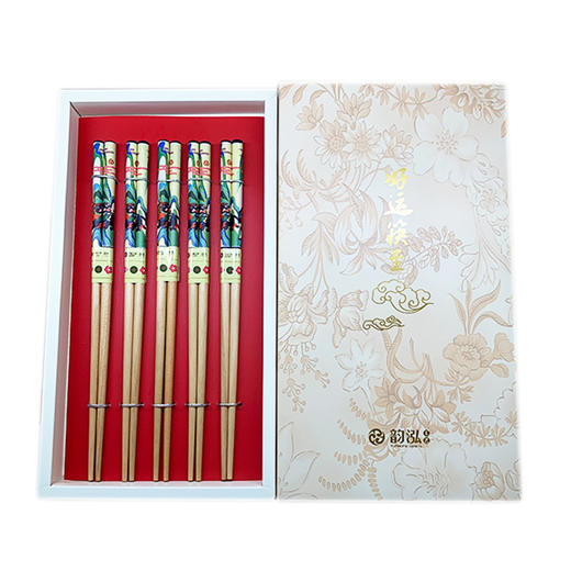五双好运筷至福禄寿喜财礼盒装 商品图2