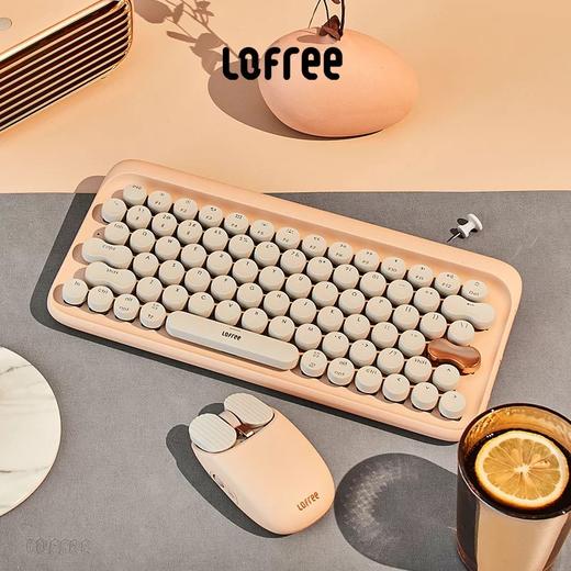 洛斐LOFREE 圆点蓝牙机械键盘 奶茶 无线青轴女性可爱iPad手机生日礼物 商品图5