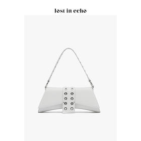 lost in echo 设计师 新款 大号巴雷特气眼腋下包白色