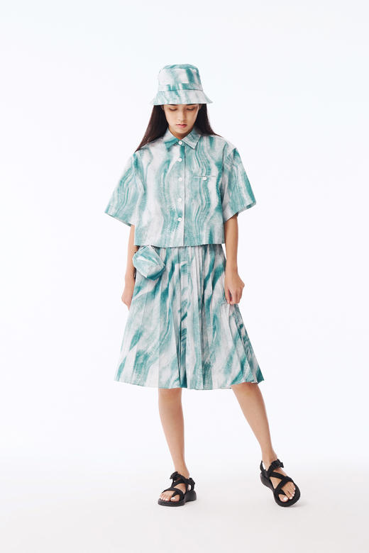 2021春夏新款——COMMXN 附包褶裙 半裙 商品图1