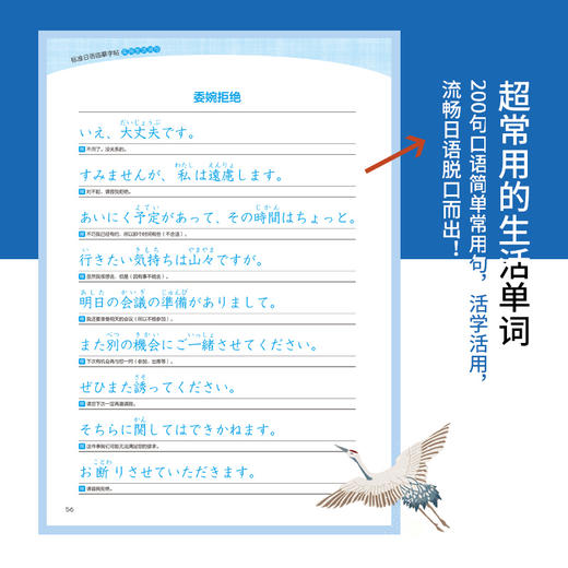 【附书写临摹纸】标准日语临摹字帖 实用生活词句 日语自学爱好者参考书 日语常用日常单词实用口语短句大全书 日语书写技巧书籍 商品图3