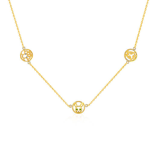 【熙】兔猪羊生肖三合·锁骨链 商品图0