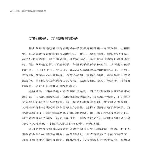 2019新书 别和叛逆期孩子较劲 亲子育儿指南 正面教育 家庭亲子教育宝典 青春期孩子厌学叛逆脾气大冲动心理学教育 亲子教育百科 商品图3
