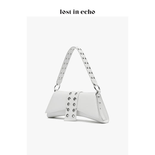 lost in echo 设计师 新款 大号巴雷特气眼腋下包白色 商品图2