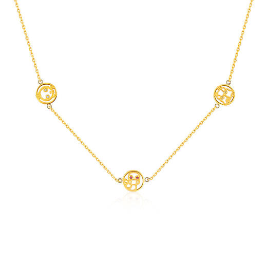 【熙】鸡蛇牛生肖三合·锁骨链 商品图0